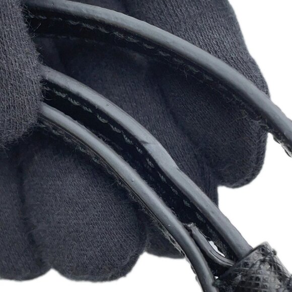 PRADA Sydney 2-way Handbag Saffiano LeatherLeather Black 1BA238 - Picture 3 of 14